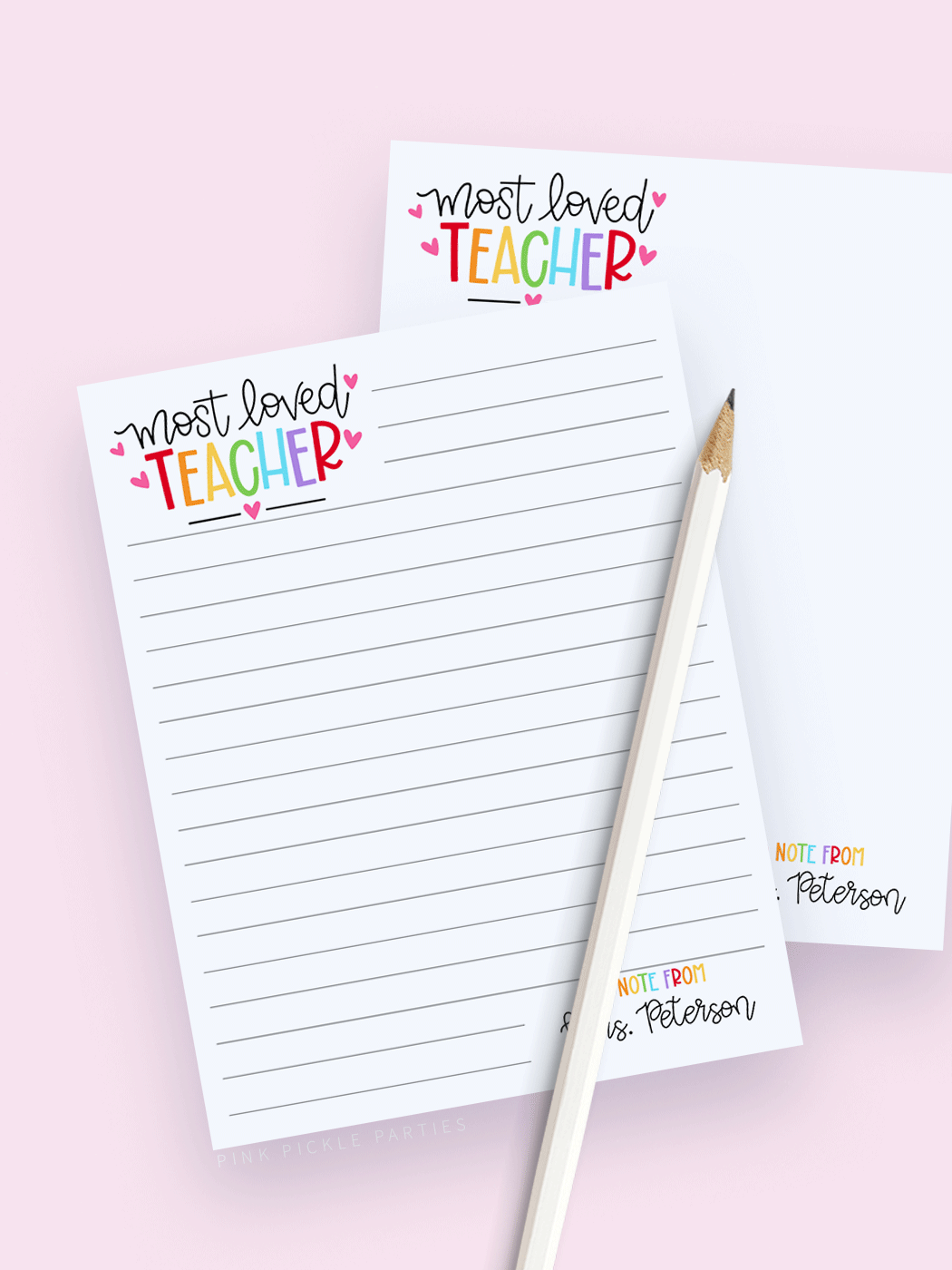 Personalized Teacher Notepad