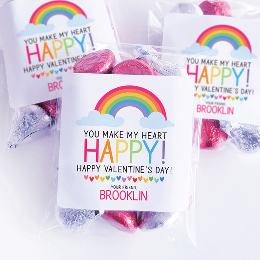 Rainbow Valentine's Day Stickers