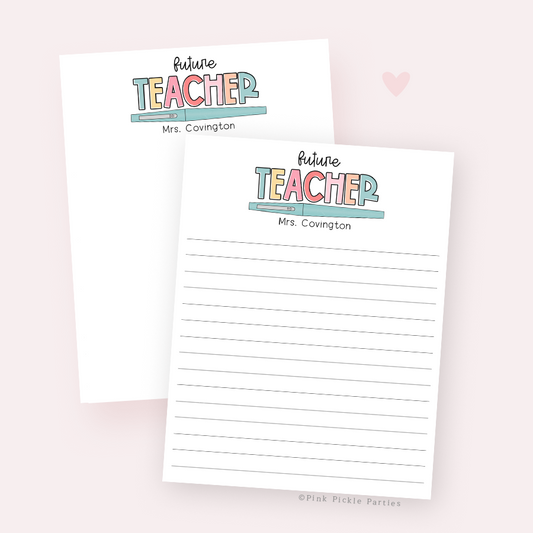 Cute Pen Personalized Teacher Notepads