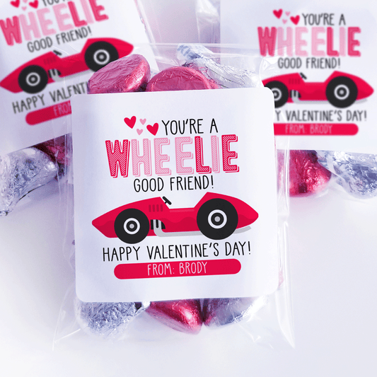 Wheelie Valentine's Day Stickers